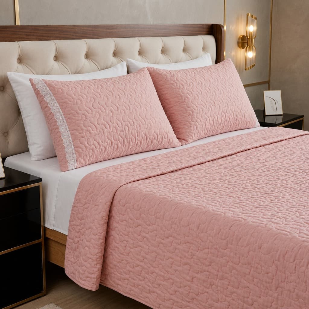 Kit Cobre Leito Colcha 3 Peças Casal Queen