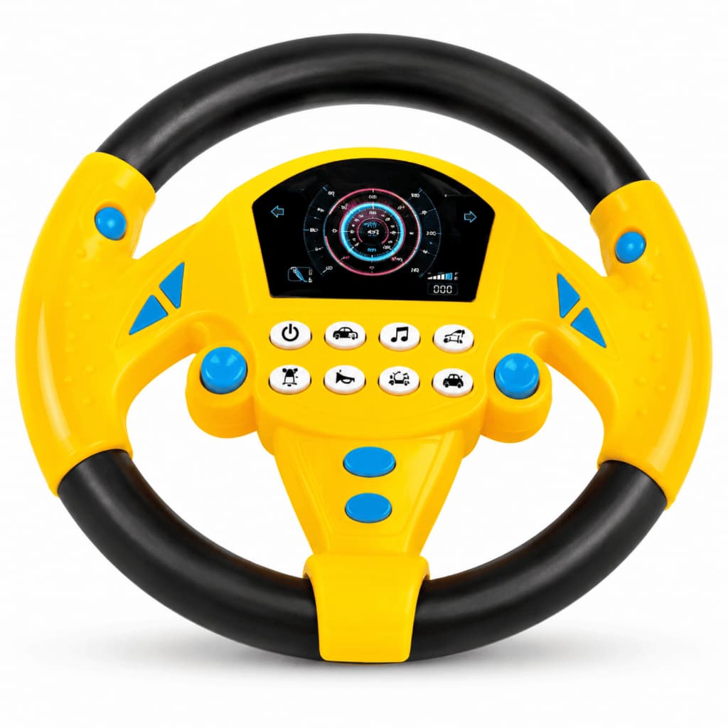 Volante Interativo Infantil For Kids Som Luz Giro 360 Ventosa Brinquedo Educativo