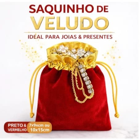 Kit 20/50/100 Saquinho De Veludo Para Joias e Lembrancinhas 7x9 Saco Embalagem Presente Natal Festa Casamento