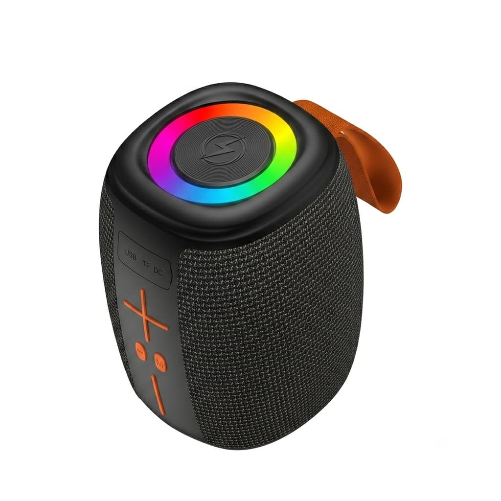 Caixa De Som Bluetooth Potente Caixinha De Som Portátil Sem Fio LED RGB A Prova D'Água IPX4 Bateria Durável Rádio FM Pen