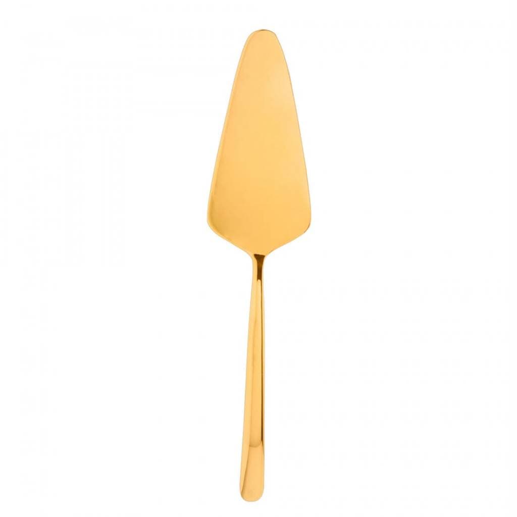 Espatula Para Cortar Bolo Torta Dourada Aço Inox 25cm Wolff Servir Doces e Sobremesa