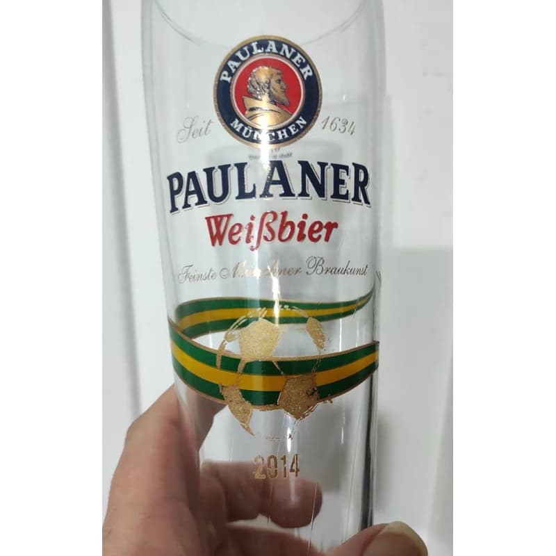 Tulipa de cerveja Paulaner Alemã comemorativa da copa de 2014 De 500 ml - Usada