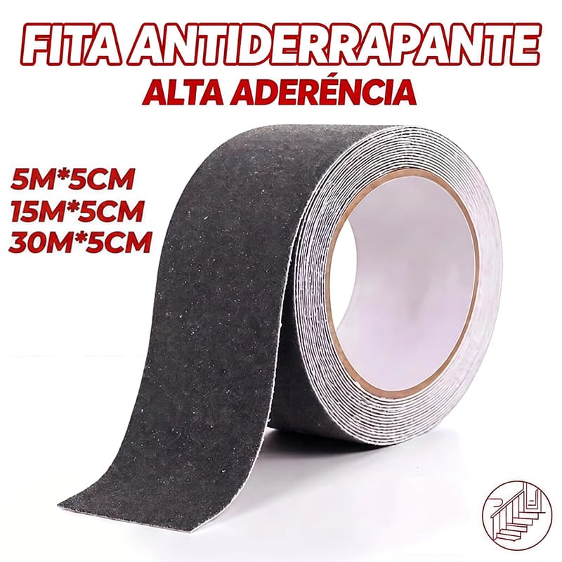 Fita Antiderrapante Preta 5/15/30M Aplicável a Não Área Interna Piso Escada Rampas Degraus