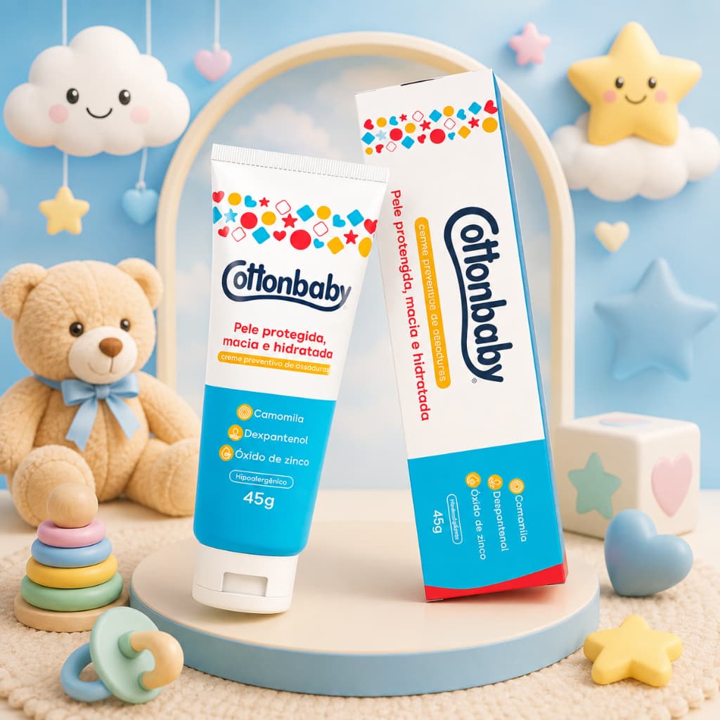 Pomada creme Preventivo de Assaduras Cottonbaby 45g