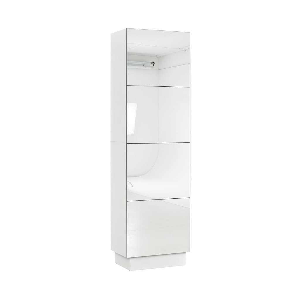 Sapateira 2 Portas Espelhada Com 1 Gaveta E Prateleiras De Calçados 177CM Para Quarto De Casal