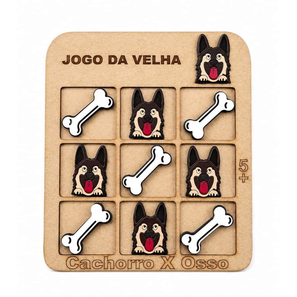Jogo da Velha Cachorro X Osso: Seu Melhor Amigo
