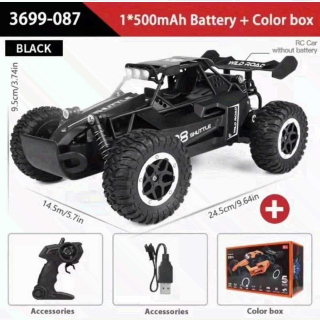 Carrinho de Controle Remoto Off-Road Bateria Recarregável Buggy Alta Velocidade Brinquedo Infantil