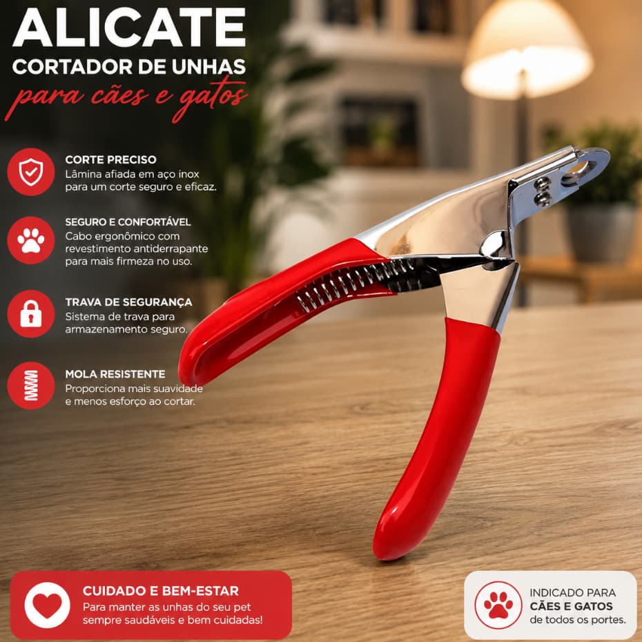Alicate de Unha Guilhotina 12,5cm Napi para Cães e Gatos