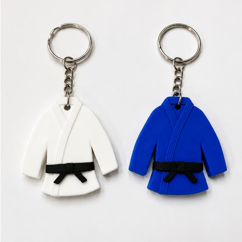 Chaveiro Judogi Judô Branco ou Azul | Faixa Preta