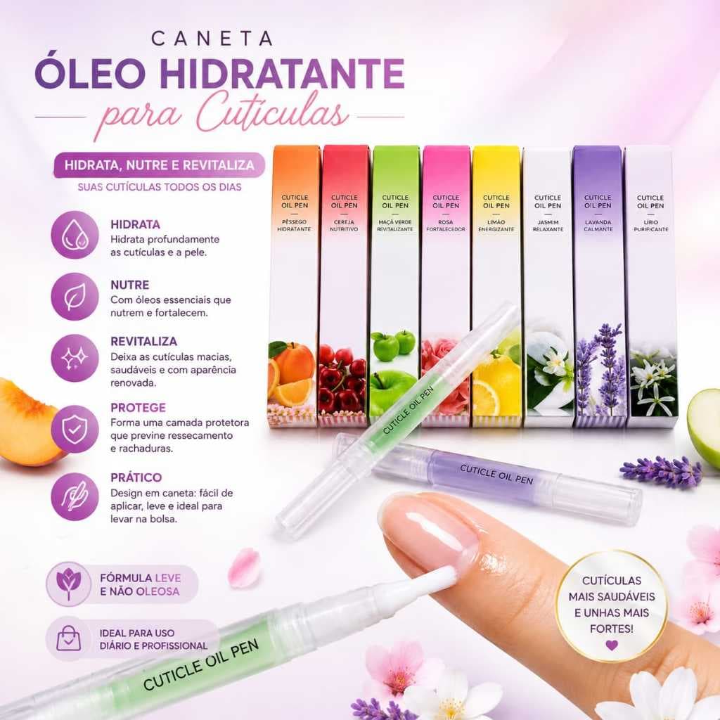 CANETA ÓLEO HIDRATANTE  Para Cutícula Tratamento Revitalizante Unhas