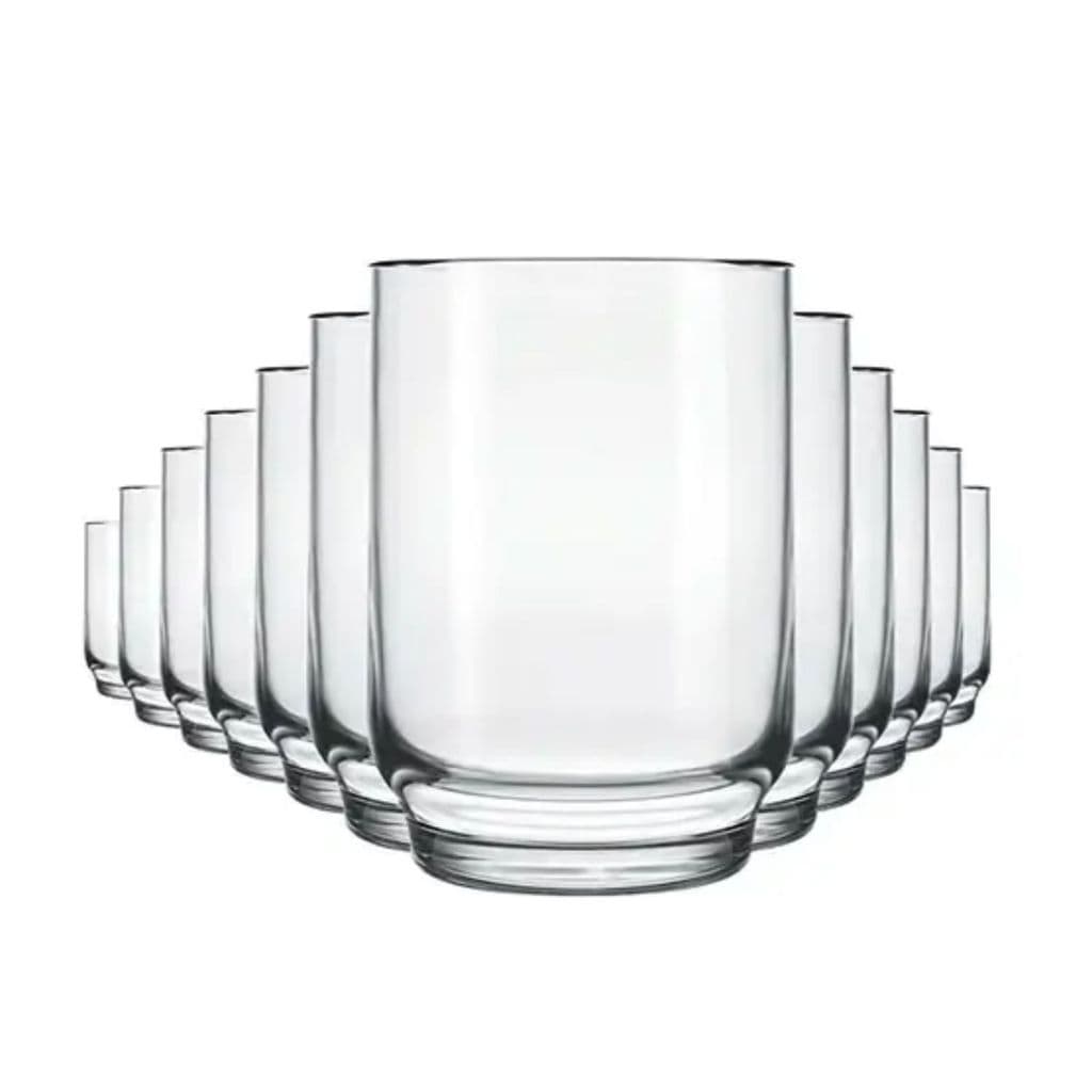 Jogo 12 Copos de Vidro 260ml Multiuso Resistente para Água Suco Refrigerante Bares Nadir