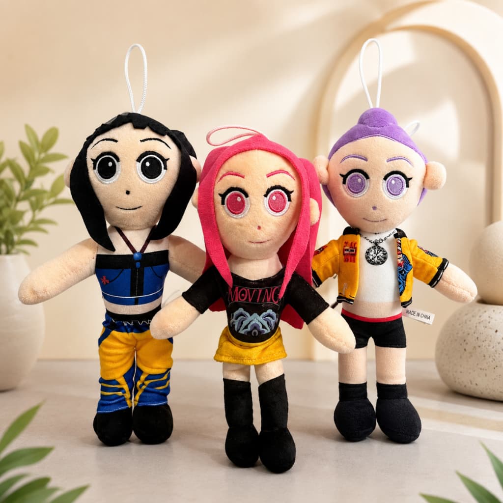 Pelucias Guerreiras Do Kpop Desenho Rumi Mira Zoey Anime Infantil  Boneco Brinquedo Almofada Desenho