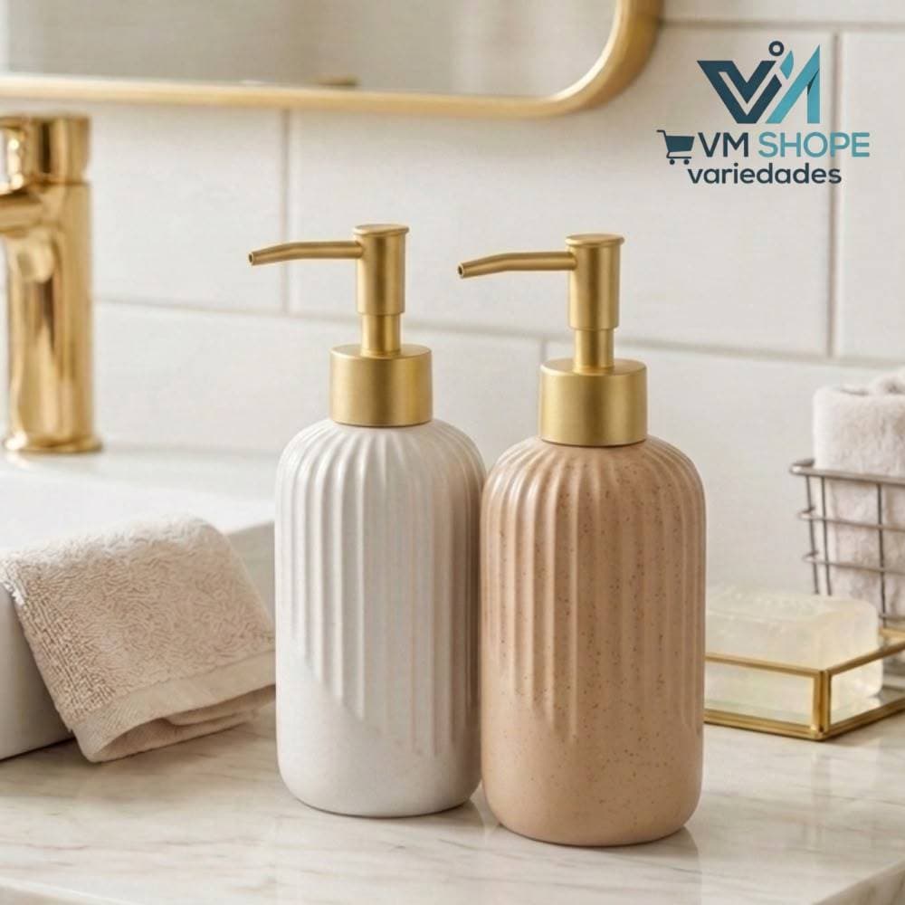Dispenser de Cerâmica  Porta Sabonete Líquido 350ml LYOR