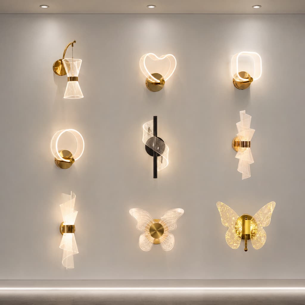 Arandela LED de Parede Estilo Nórdico Moderna e Minimalista Luz Ambiente para Quarto Decoração