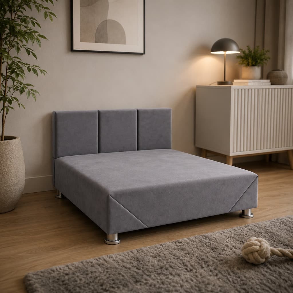 ENVIO IMEDIATO - Cama Pet Cachorro e Gato Pequeno e Grande 80cm e 60cm Box com Cabeceira em Suede
