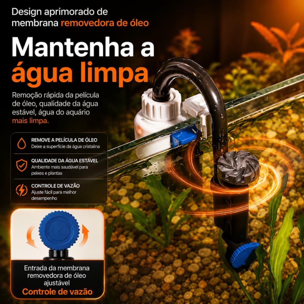 Filtro Mini Canister Aquatank HBL-500 Hang On 500L/H Aquário Até 120L