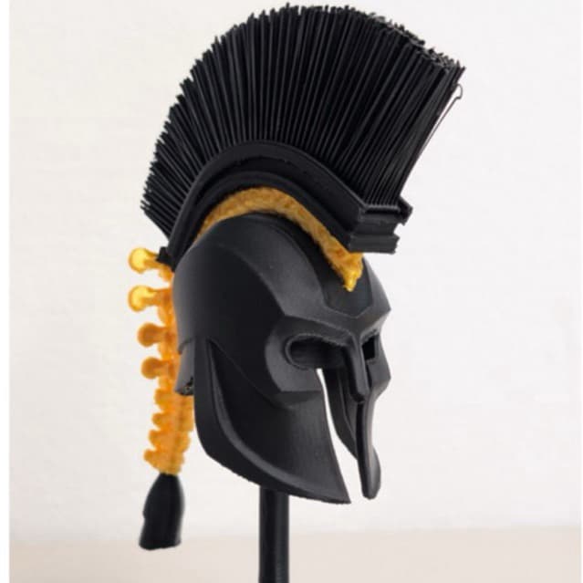 Capacete Espartano Grego The Odyssey Decorativo em Impressão 3D | Colecionável Mitologia Grega