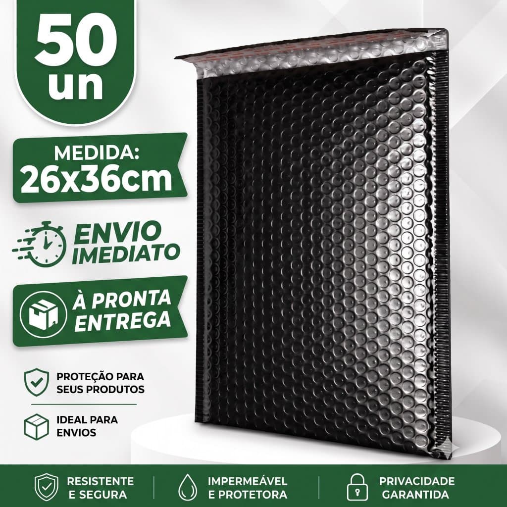 Envelope De Segurança Com Bolha 26x36 Lacre Inviolável Correios (50 Un)