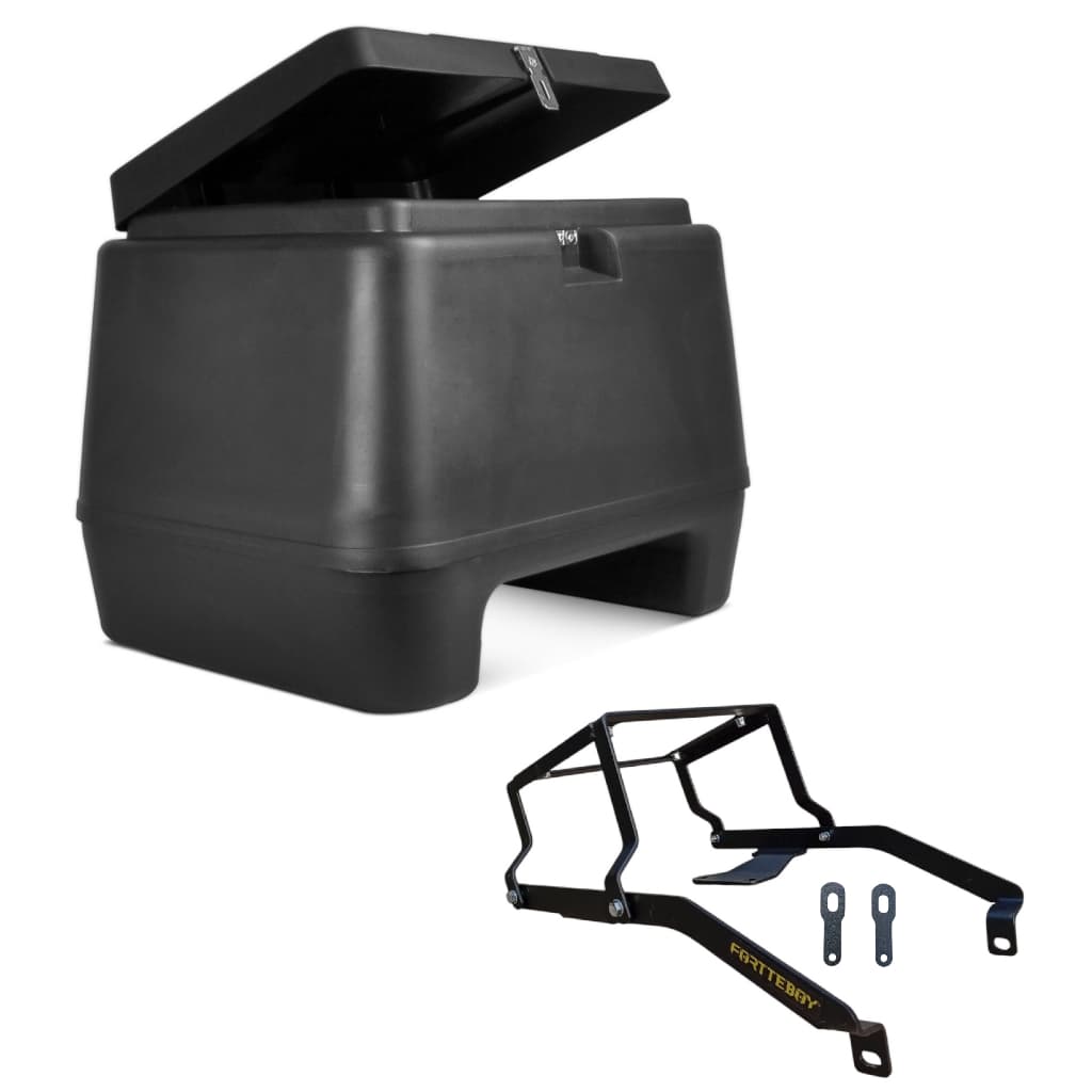 Baú Bauleto Motoboy 80 Litros Protork + Suporte Reforçado Fan 160 2025 Start 160 2025 Titan 160 2025