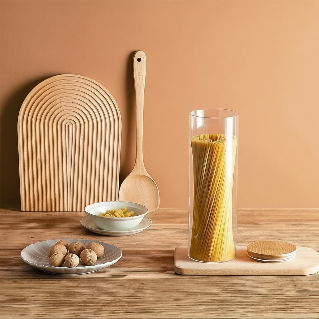 POTE DE VIDRO PARA MANTIMENTOS COM TAMPA HERMÉTICA DE BAMBU ORGANIZAÇÃO PERSONALIZADO