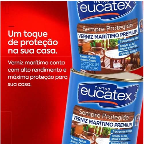Verniz Brilhante Para Madeira  900ml Eucatex Imbuia | Mogno | Maritimo