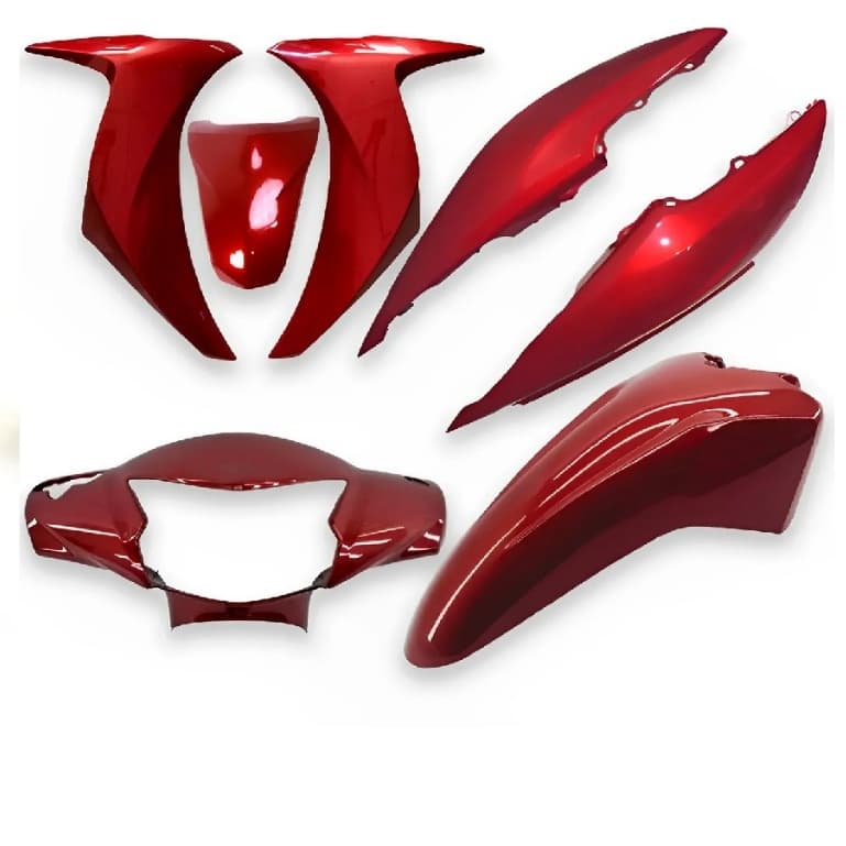 Kit Carenagem Completo Biz 110 2019 A 2020 Vermelho Pérola