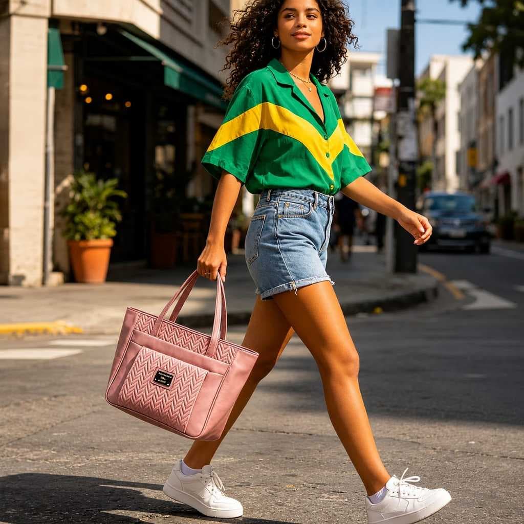 Bolsa Feminina Grande Ombro Elegante Reforçada 3 Divisorias Casual Faculdade Trabalho Cabe Notebook