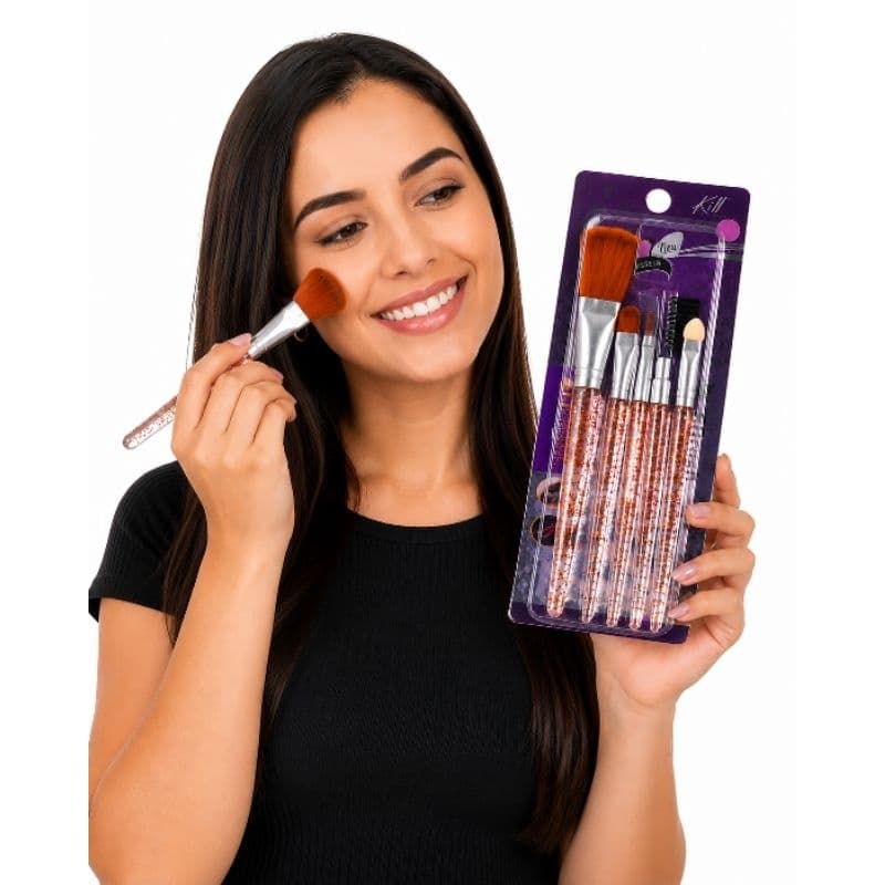 kit pinceis maquiagem 5 pçs