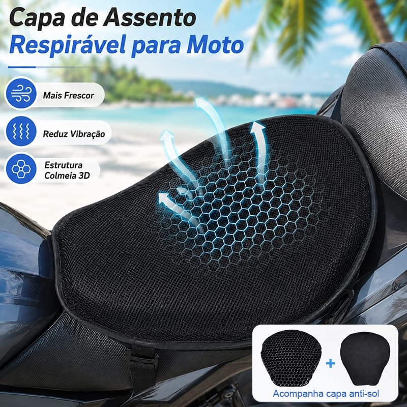 Almofada de gel universal para moto, respirável com absorção de choque, confortável para qualquer motocicleta