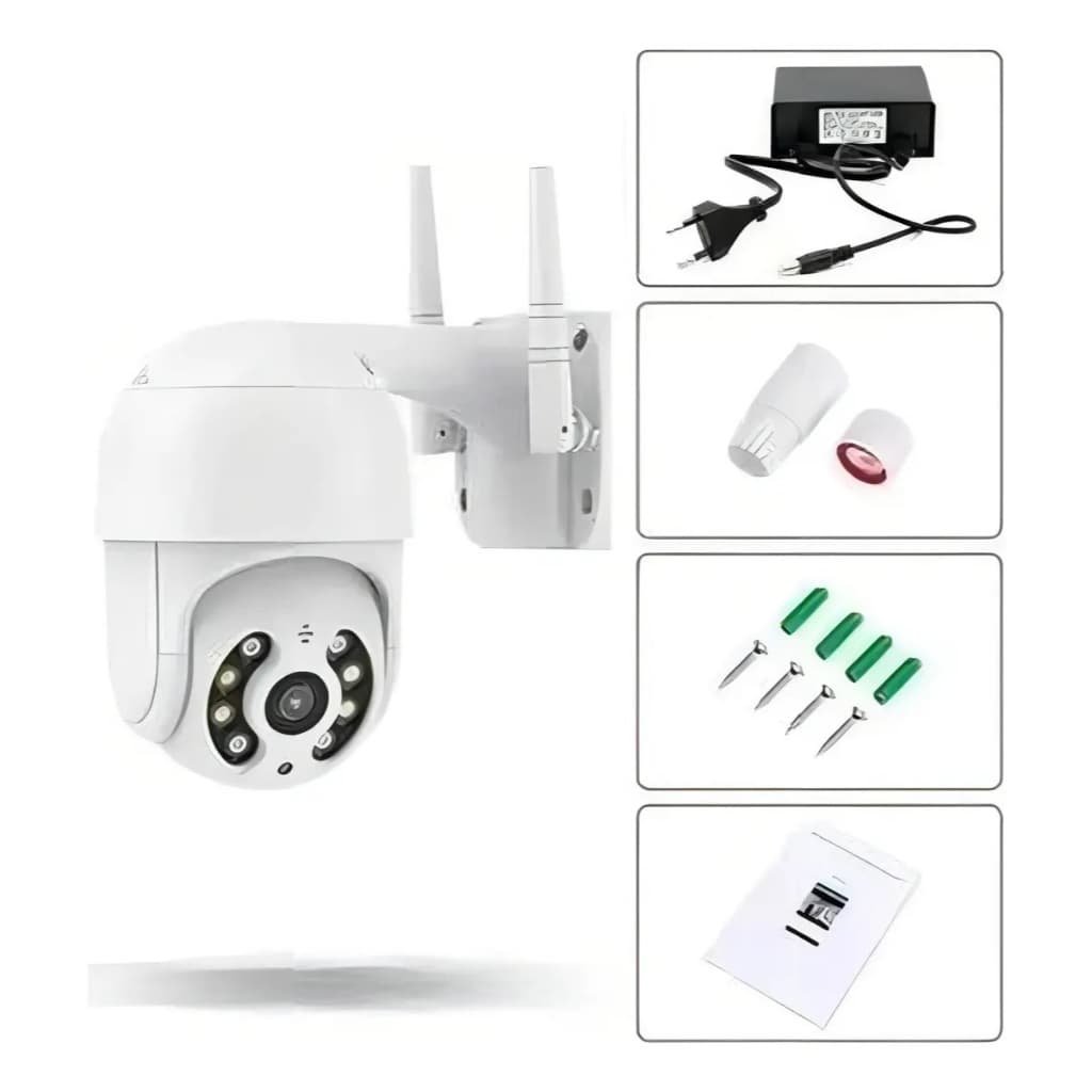Câmera de Segurança Wifi A8 Pro Noturna Inteligente A08 Icasse Yj-a08 Full Hd Cor Branco