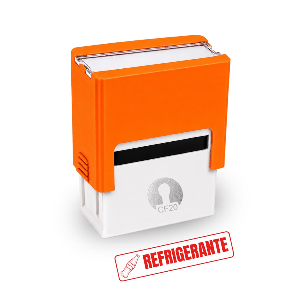 Carimbo Refrigerante Carimbo carimbo com o texto refrigerante "CF20"
