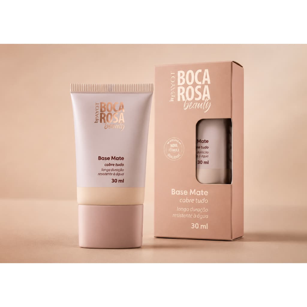 Base Líquida Boca Rosa 30ml com Alta Cobertura Original