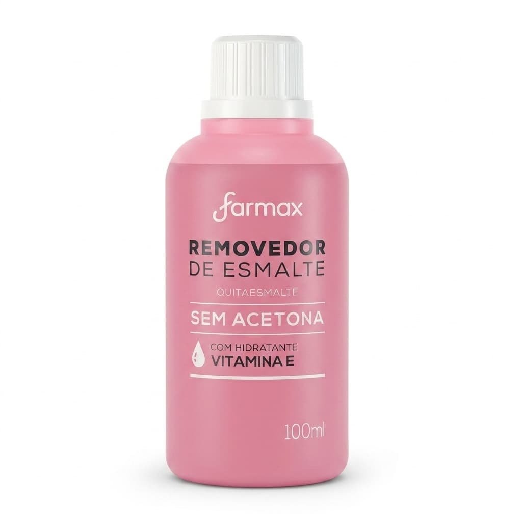 Removedor de Esmalte Sem Acetona Adeus Unhas Ressecadas Remove Esmalte Hidrata Ao Mesmo Tempo Farmax 100ml