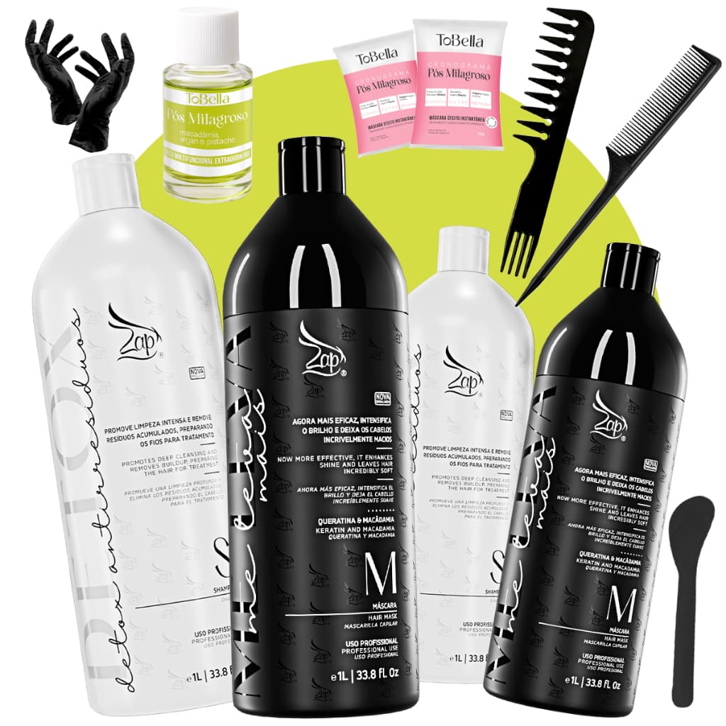 Combo 4x1l Me Leva + Zap Mascara Capilar Antifrizz Original