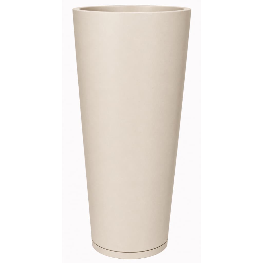 Vasos Para Plantas Coluna Polido Tamanho PP com Prato Coletor - Vaso Decorativo em Polietileno