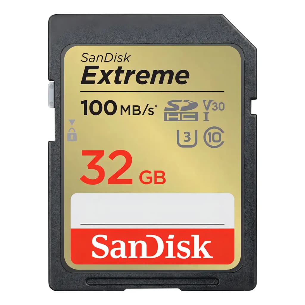 Cartão de Memória SD SDXC 32Gb SanDisk Extreme 170Mb/s Classe 10 Alta Velocidade Para Câmeras | Filmadoras | Drones | PC