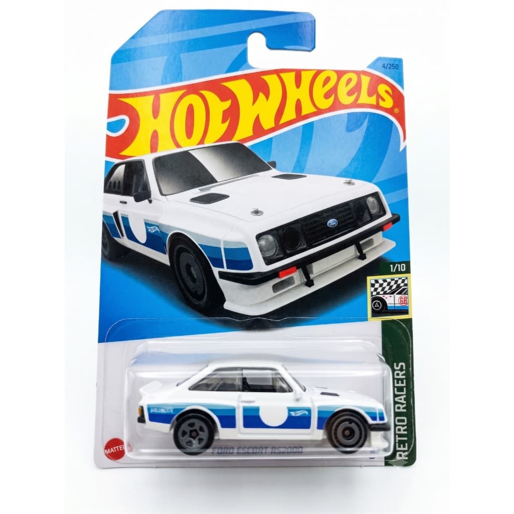 Hot Wheels Ford Escort RS2000 Retro Racers White - Novo Lacrado