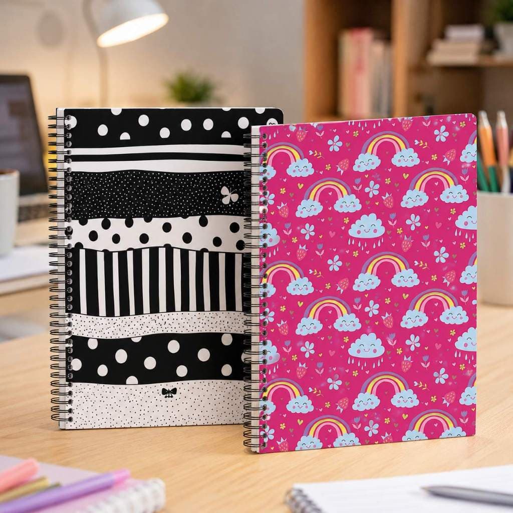 Caderno Universitário 20 Matérias 320 Folhas Pautadas Capa Dura Espiral Sortido