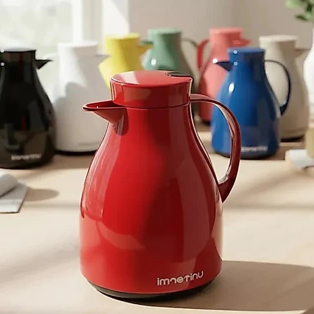Garrafa Térmica Café Unitermi Paris 1 Litro Com Alça Chá Leite Conserva Quente e Frio Diversas Cores
