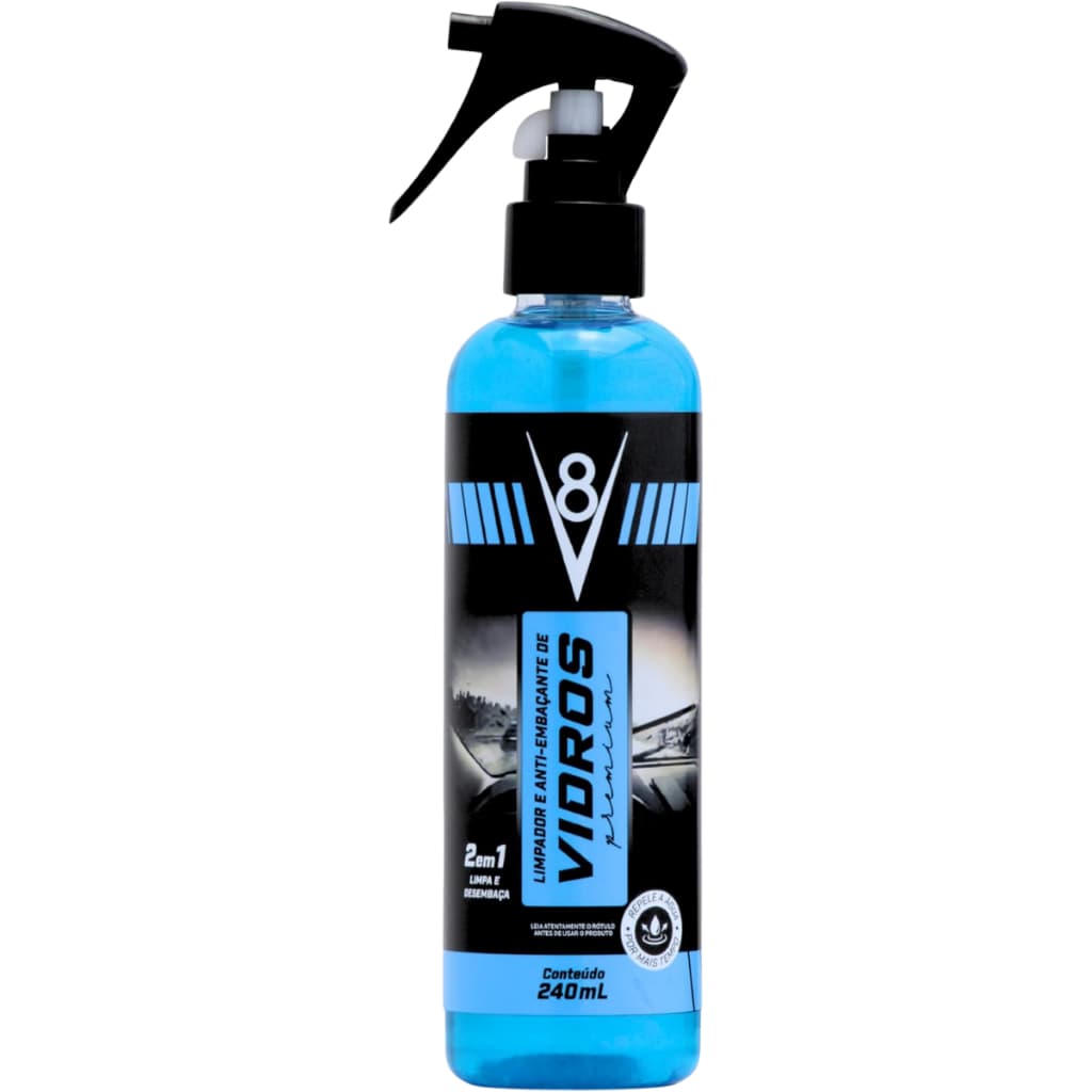 Limpador de vidros automotivo anti-embaçante V8 240 mL