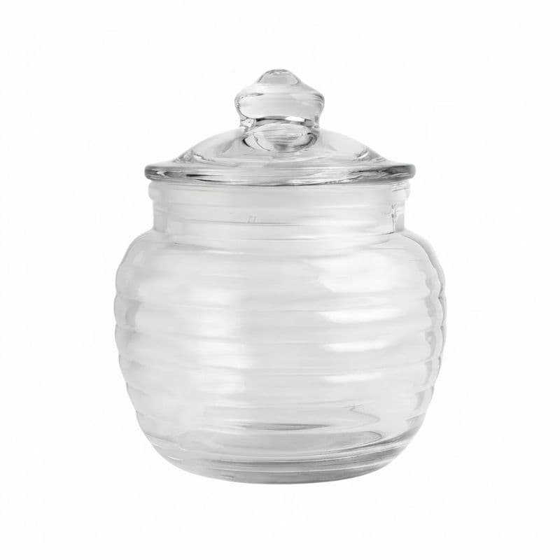 Pote de Vidro com Tampa Bomboniere Baleiro Porta Mantimentos 1L Decoração