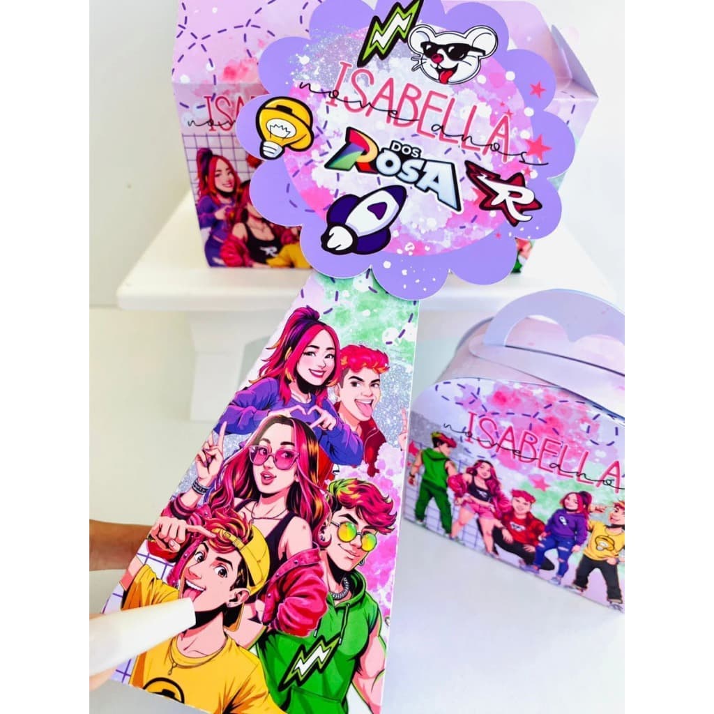 CAIXINHA EMILLY VICK - PEGUE E MONTE -  PERSONALIZADAS COM NOME E IDADE -kit festa, aniversario, decoração, lembrancinha