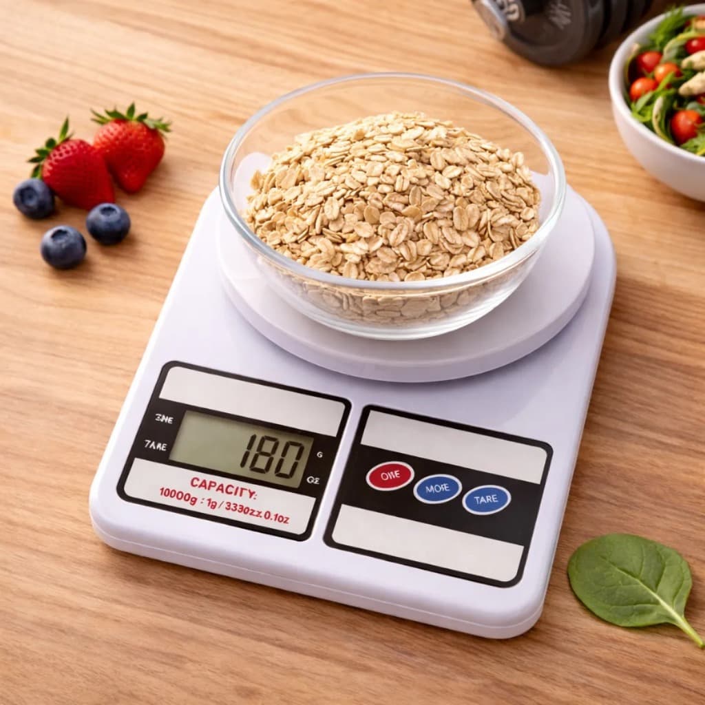 Balança Digital de Cozinha 10kg Alta Precisão com Visor LCD para Uso Doméstico