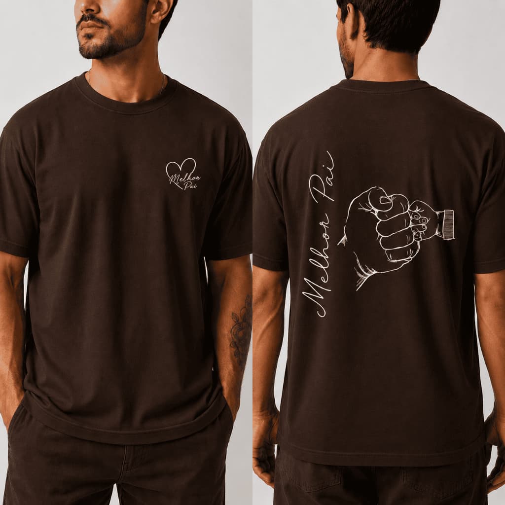 Camisa Camiseta Masculina Pai e Filho Blusa Pai Algodão Premium