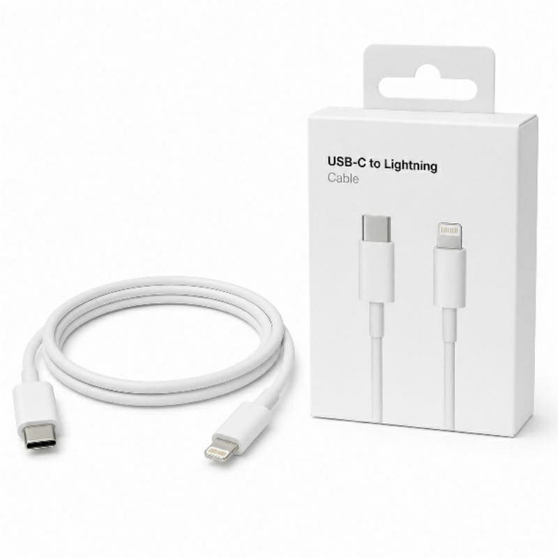 Cabo Carregador 20W Turbo USB-C para Lightning Carregamento rápido 1M