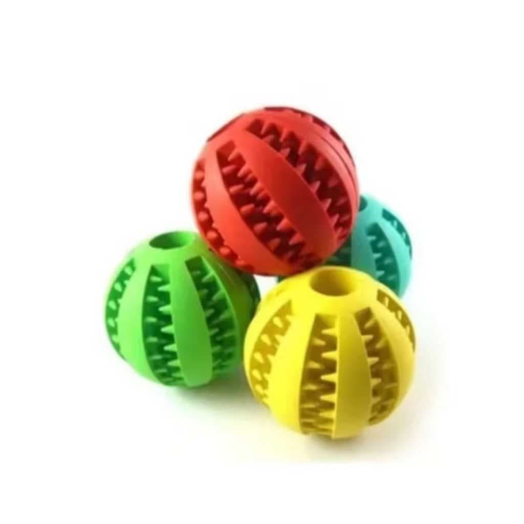 Bola Multifuncional Escova Cachorro Mordedor Porta Petisco Pet Ball Bolinha 6 cm. bolinha para cachorro.