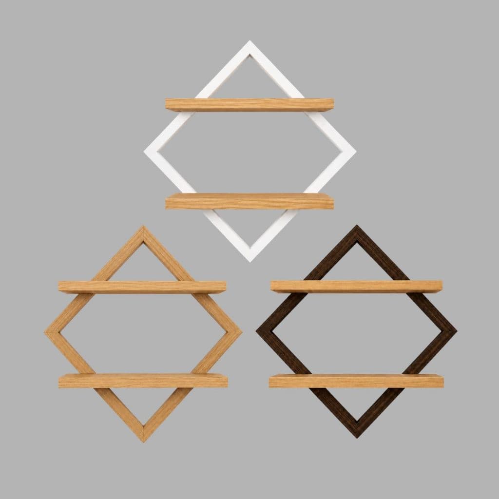 Prateleira Nicho Dupla Decorativa MDF Suspensa Parede Sala Quarto Escritório Moderna