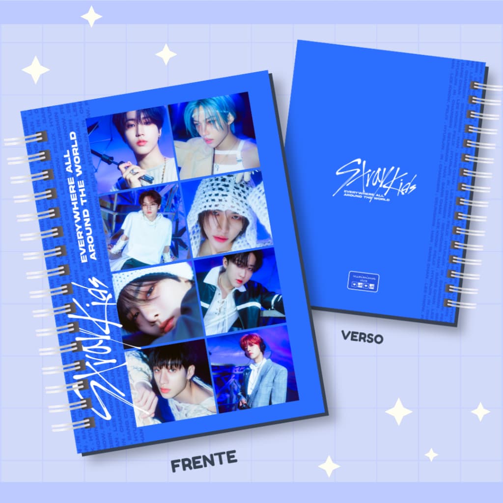 Caderno Stray Kids Kpop | Caderno A5 ou Universitário