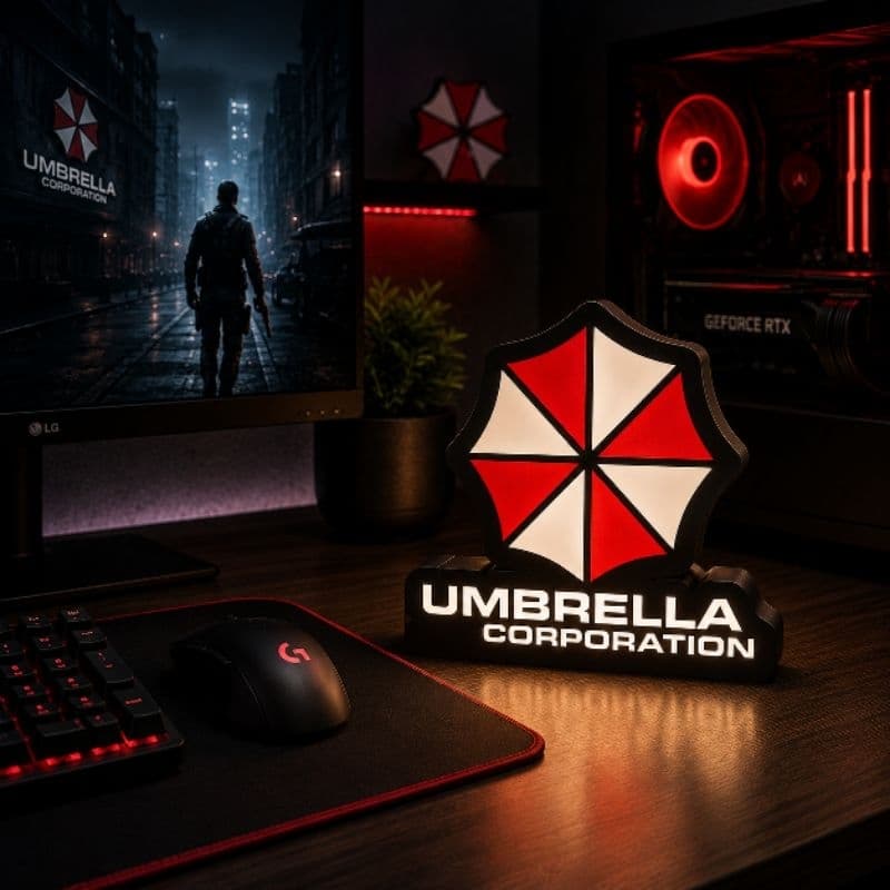 Luminária de LED Geek Temática Decoração Setup Gamer