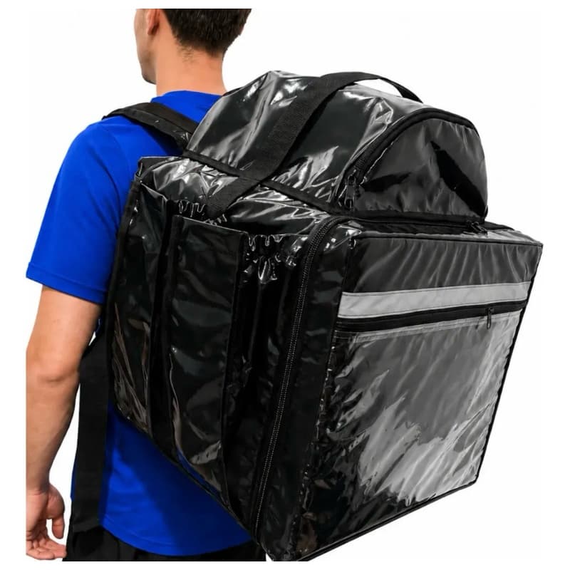 Capa para Isopor 45L Mochila Motoboy Delivery Bag Térmica Lona Reforçada Impermeável Pizza e Lanches